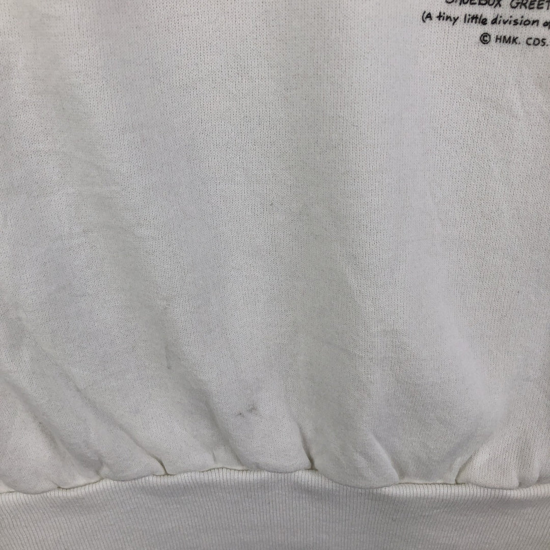 90'S ONEITA Message Print Sweatshirt, Made in USA, Men's Size XL, Vintage cotton white type Vintage Second Hand