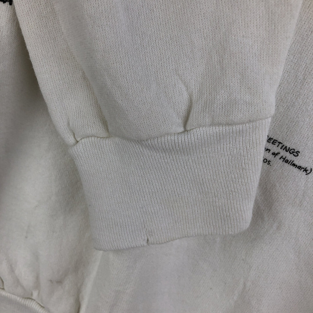 90'S ONEITA Message Print Sweatshirt, Made in USA, Men's Size XL, Vintage cotton white type Vintage Second Hand
