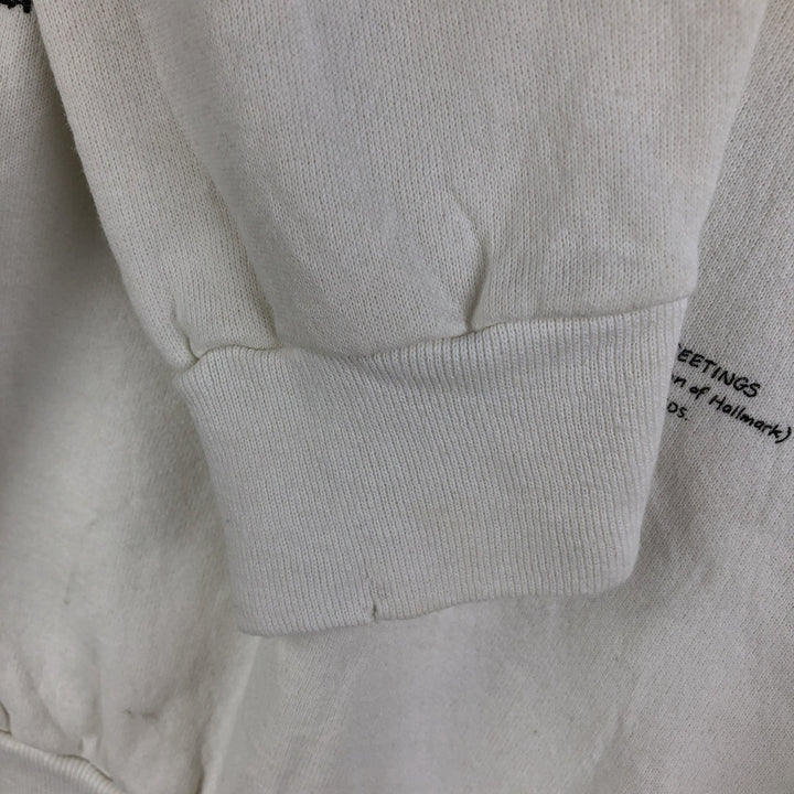 90'S ONEITA Message Print Sweatshirt, Made in USA, Men's Size XL, Vintage cotton white type Vintage Second Hand