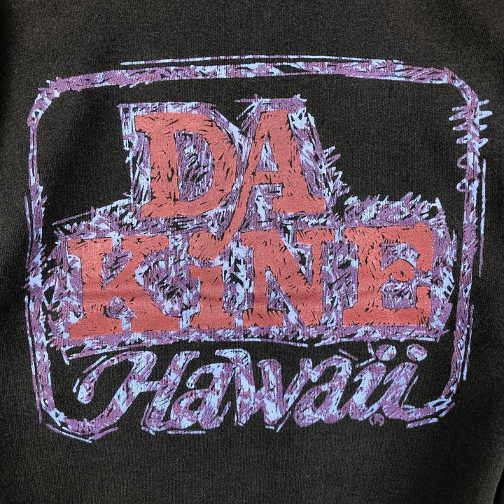 Vintage 1980'S Hanes DA KINE HAWAII logo sweatshirt with blue tag, made in the USA, size M, men's cotton black type Vintage Second Hand