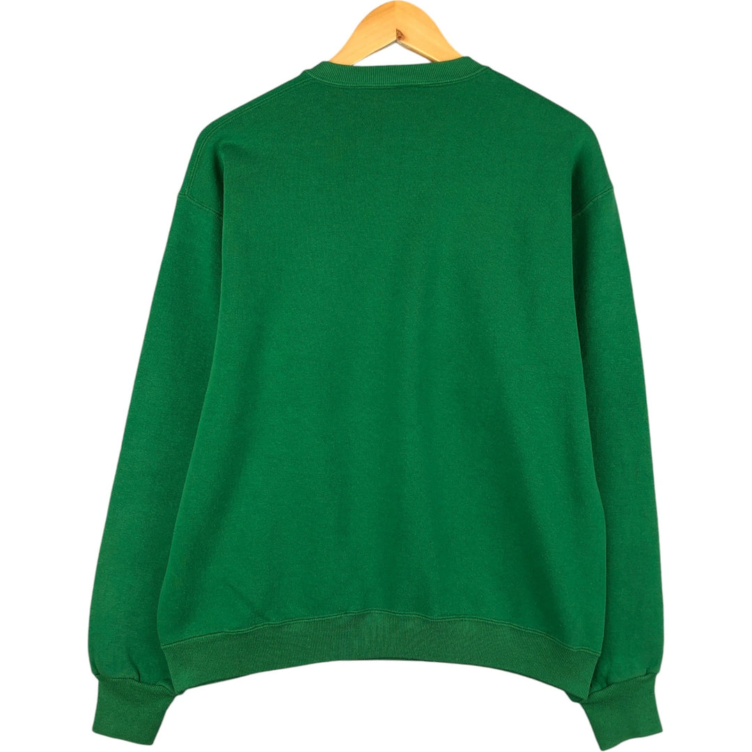 Vintage 1980'S Russell souvenir print sweatshirt, made in the USA, size L, men's polyester Green type dark green Vintage Second Hand