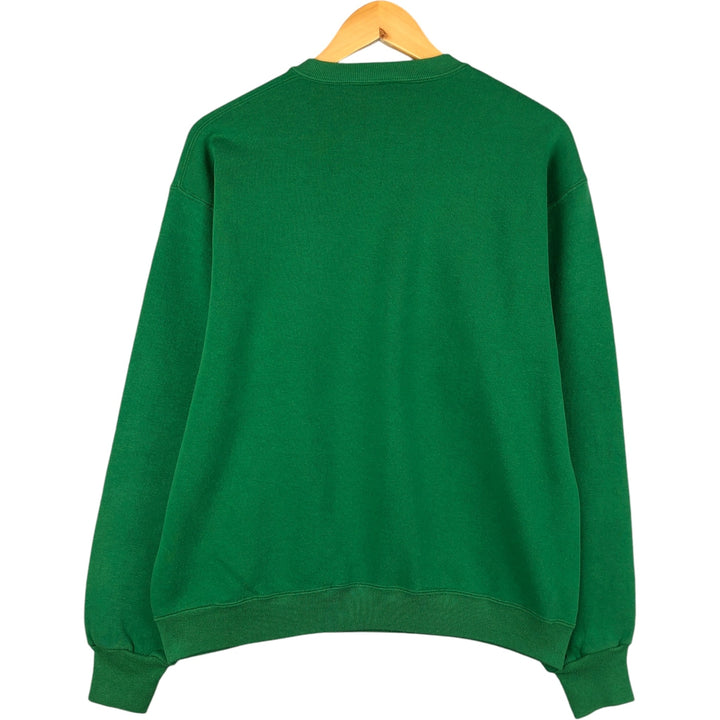 Vintage 1980'S Russell souvenir print sweatshirt, made in the USA, size L, men's polyester Green type dark green Vintage Second Hand