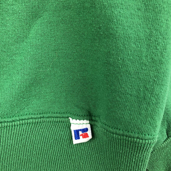 Vintage 1980'S Russell souvenir print sweatshirt, made in the USA, size L, men's polyester Green type dark green Vintage Second Hand