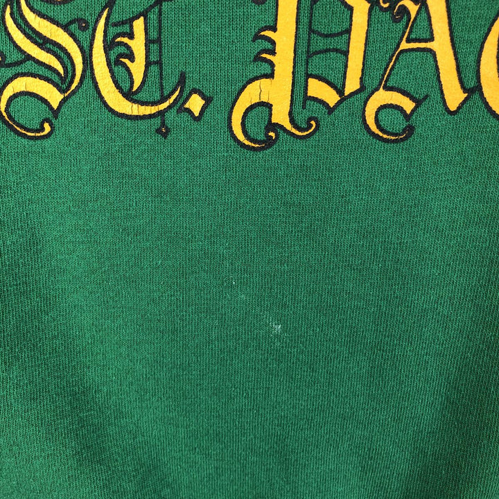 Vintage 1980'S Russell souvenir print sweatshirt, made in the USA, size L, men's polyester Green type dark green Vintage Second Hand