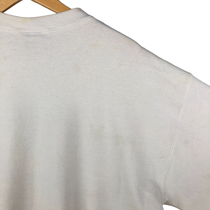Vintage PLATINUM SWEATS Message Print Sweatshirt, Made in USA, Men's XL polyester white type Vintage Second Hand
