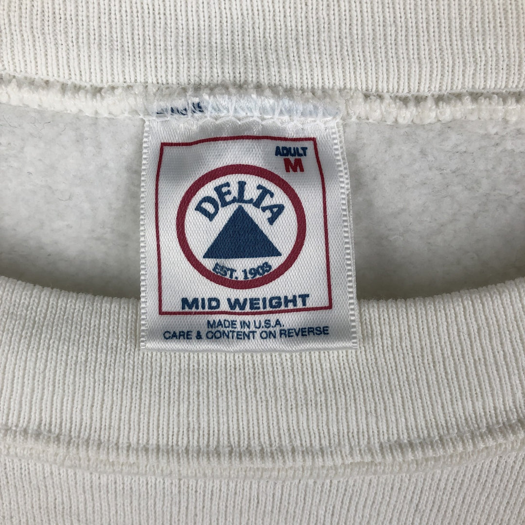Vintage 90'S Delta Party Duck souvenir character sweatshirt, made in the USA, size M, men's. cotton white type Vintage Second Hand