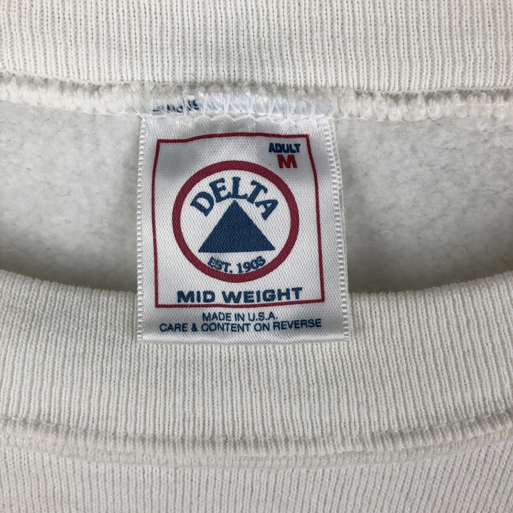 Vintage 90'S Delta Party Duck souvenir character sweatshirt, made in the USA, size M, men's. cotton white type Vintage Second Hand