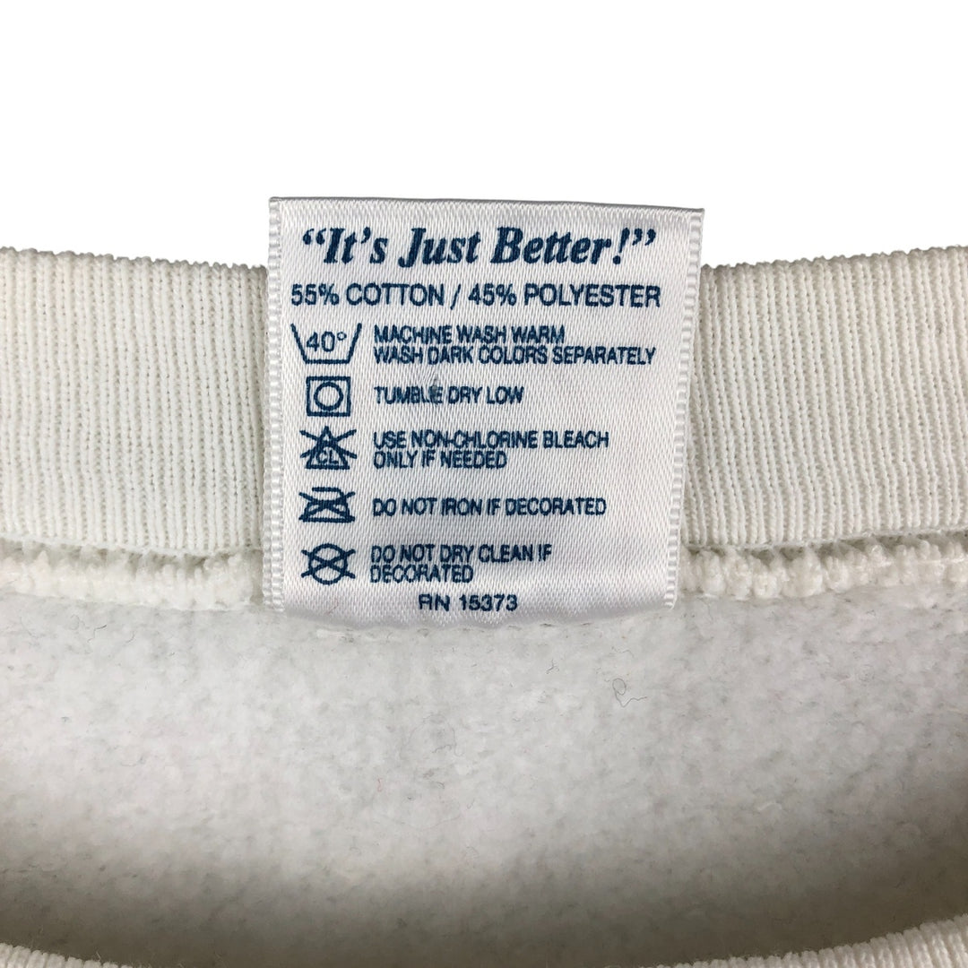 Vintage 90'S Delta Party Duck souvenir character sweatshirt, made in the USA, size M, men's. cotton white type Vintage Second Hand