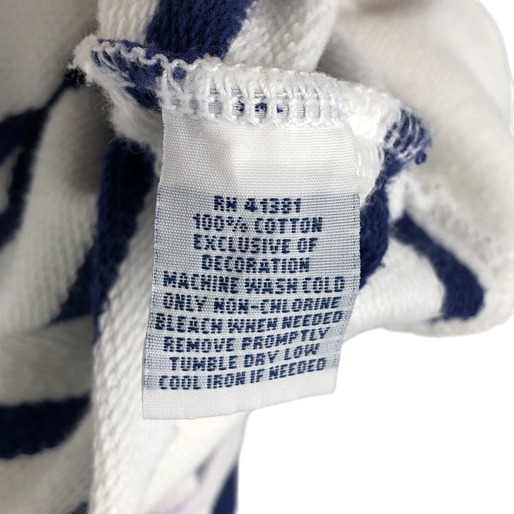 Ralph Lauren POLO RALPH LAUREN Striped Pattern Half-Button Hoodie, Men's XL cotton white type Vintage Second Hand