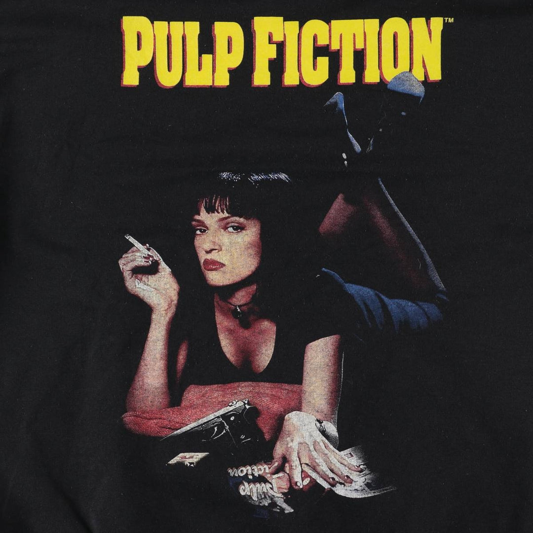 PULP FICTION Pulp Fiction Movie Sweat Pullover Hoodie Men's S Size unclear black type Vintage Second Hand