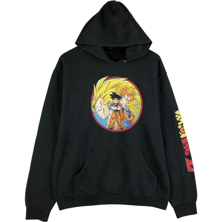 DRAGONBALL Z Dragon Ball Z Son Goku Anime Sweatshirt Pullover Hoodie Men's Size L unclear black type Vintage Second Hand