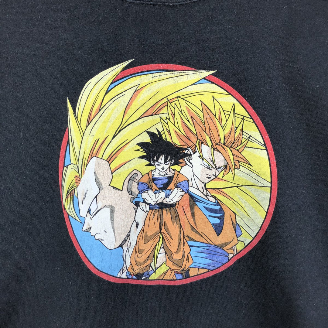 DRAGONBALL Z Dragon Ball Z Son Goku Anime Sweatshirt Pullover Hoodie Men's Size L unclear black type Vintage Second Hand