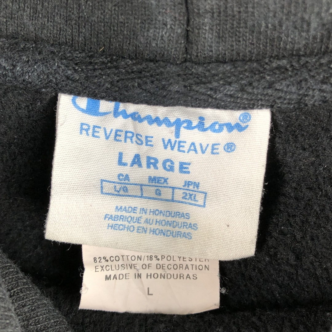 Champion REVERSE WEAVE Reverse Weave Sweat Pullover Hoodie Men's L size cotton black type Vintage Second Hand
