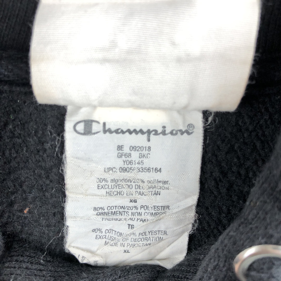 Champion REVERSE WEAVE Reverse Weave Sweat Pullover Hoodie Men's XL cotton black type Vintage Second Hand
