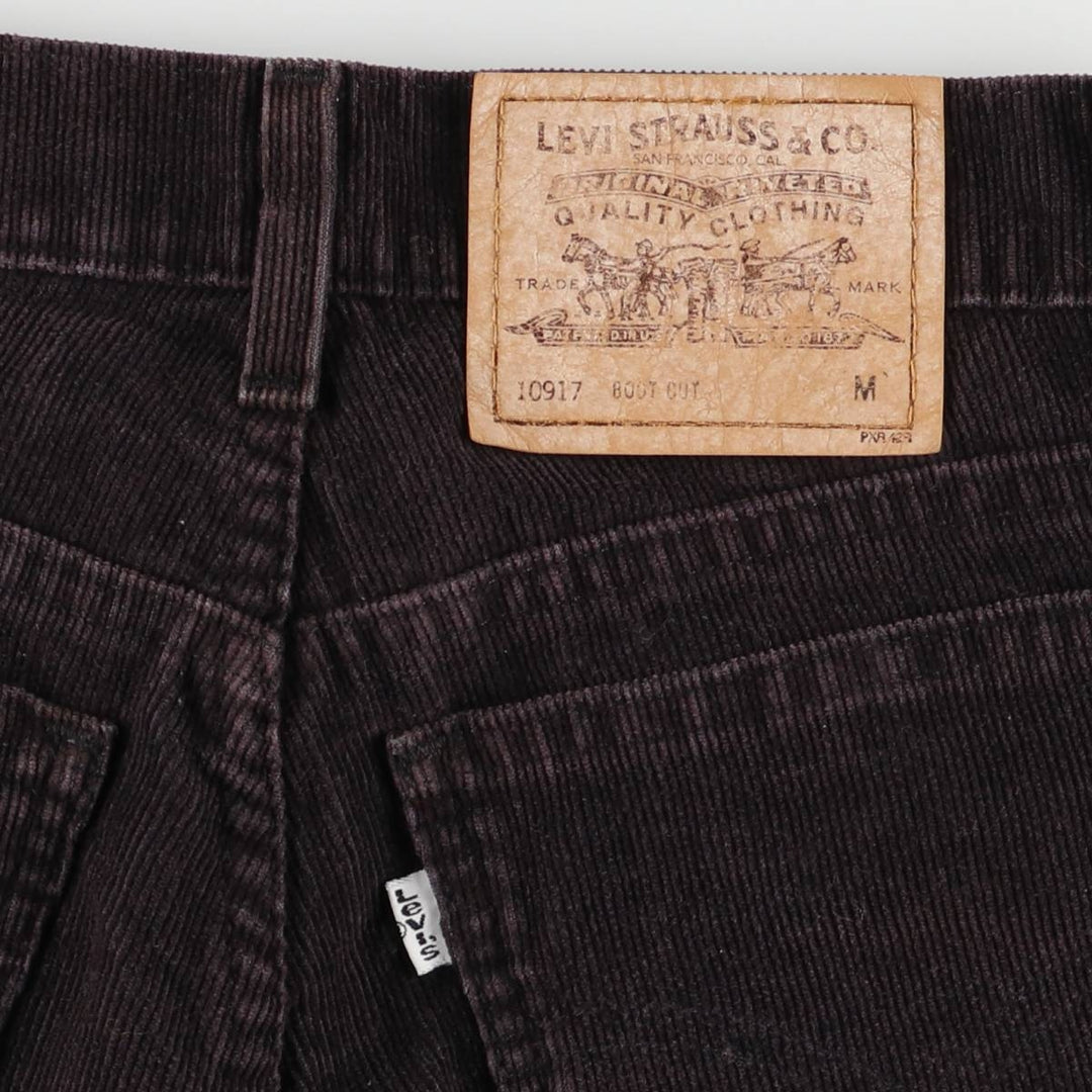 90'S Levi's Bootcut Corduroy Pants, Women's Size M (W26), Vintage cotton black type Vintage Second Hand