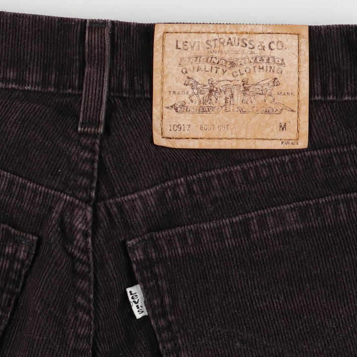 90'S Levi's Bootcut Corduroy Pants, Women's Size M (W26), Vintage cotton black type Vintage Second Hand