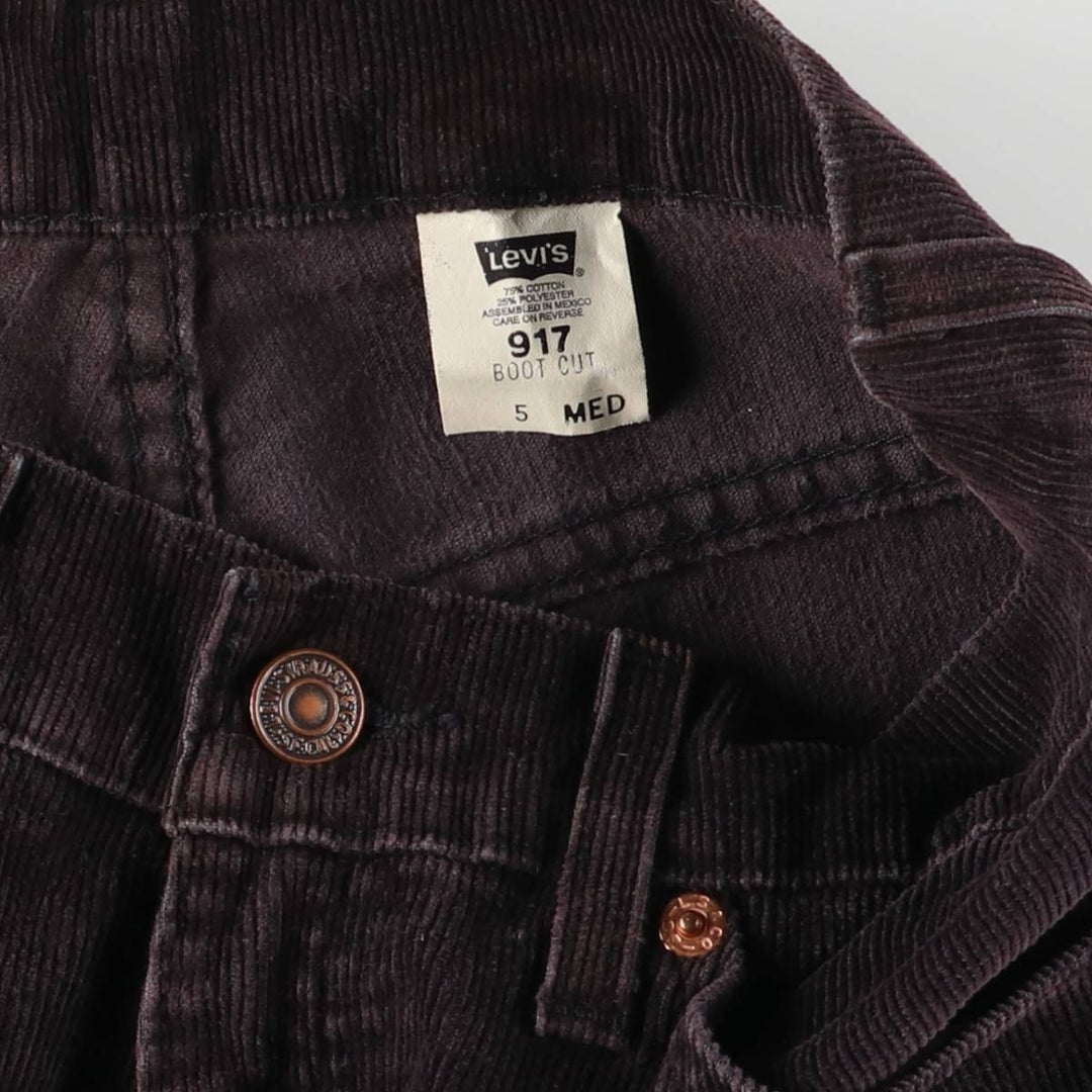 90'S Levi's Bootcut Corduroy Pants, Women's Size M (W26), Vintage cotton black type Vintage Second Hand