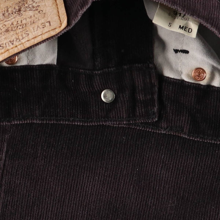 90'S Levi's Bootcut Corduroy Pants, Women's Size M (W26), Vintage cotton black type Vintage Second Hand