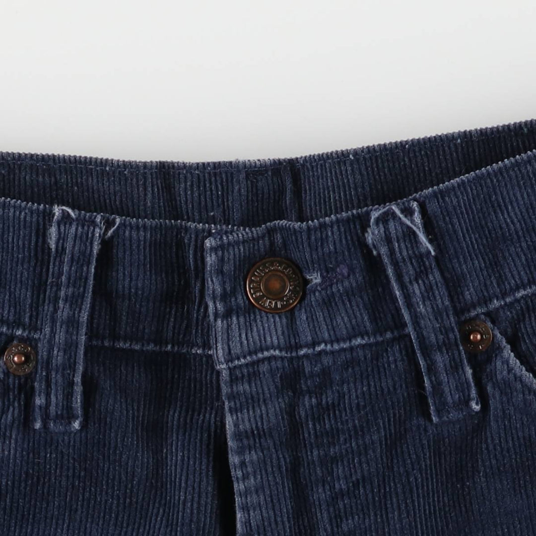 Vintage 1980'S Levi's 517-1517 flare-cut corduroy pants, made in the USA, size L (w28). unclear navy blue type Vintage Second Hand