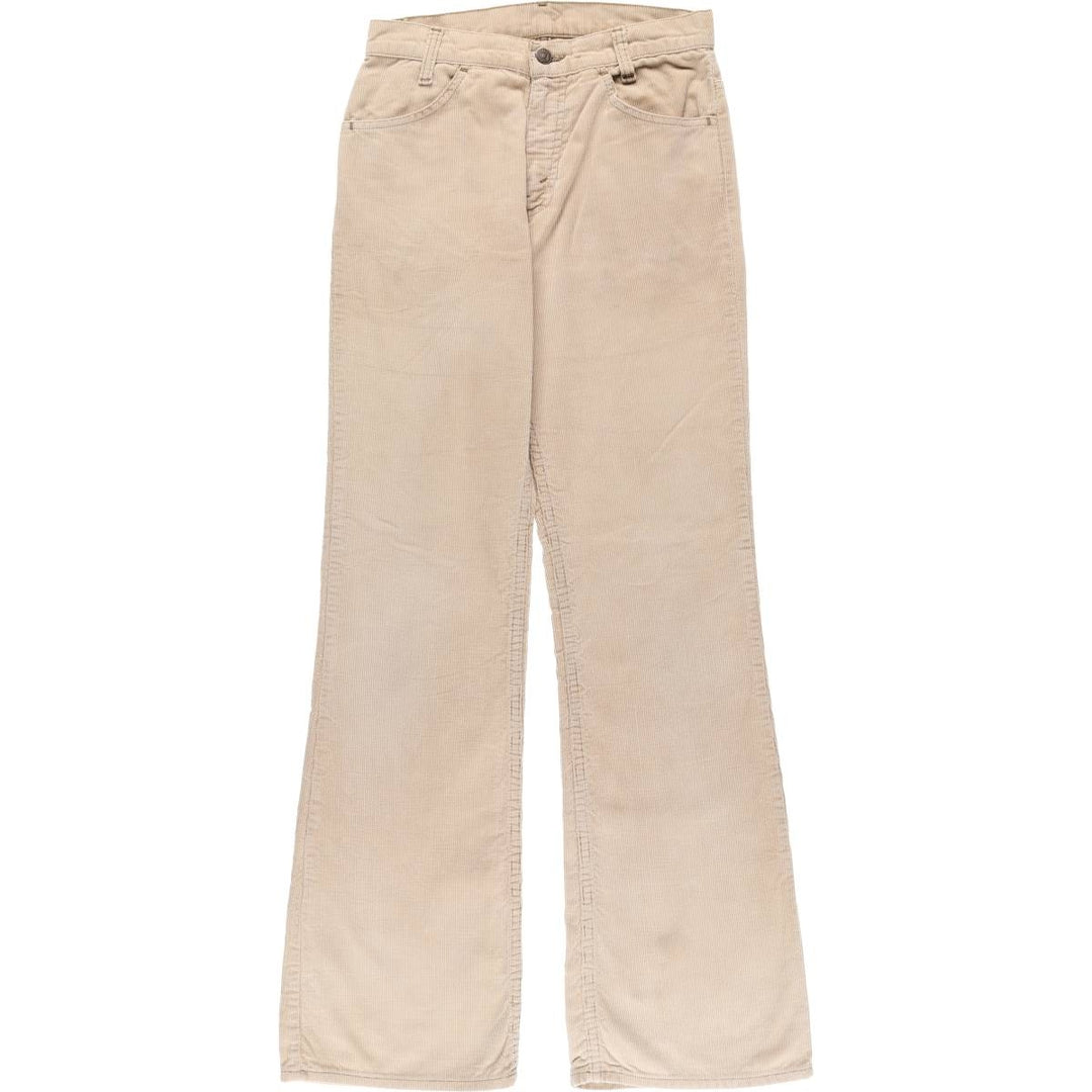 Vintage 1970'S Levi's 746-1523 Flare-Cut Corduroy Pants, Women's Size L (W27) unclear Beige type Vintage Second Hand