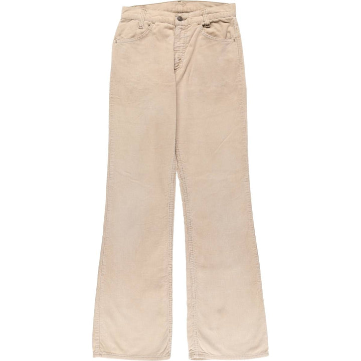 Vintage 1970'S Levi's 746-1523 Flare-Cut Corduroy Pants, Women's Size L (W27) unclear Beige type Vintage Second Hand