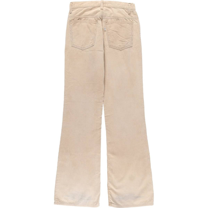 Vintage 1970'S Levi's 746-1523 Flare-Cut Corduroy Pants, Women's Size L (W27) unclear Beige type Vintage Second Hand
