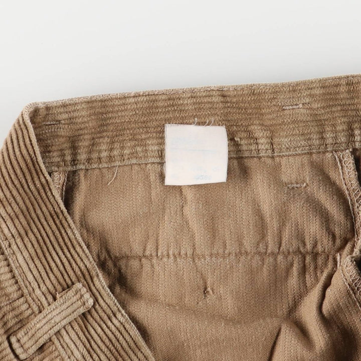 Georges Franck Two-pleat Corduroy Pants, Women's Size L (W27) cotton Beige type Vintage Second Hand