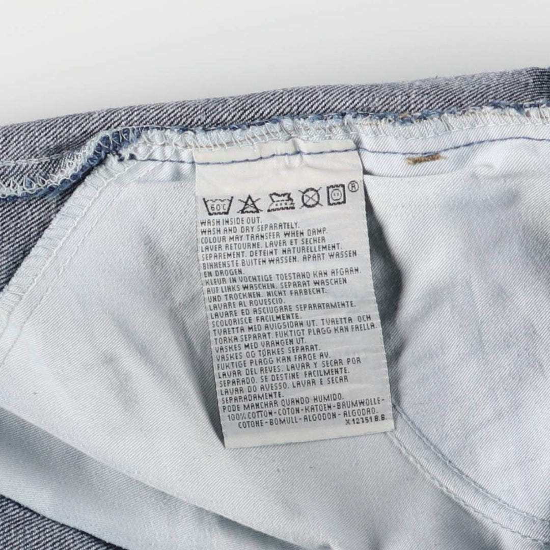 90'S Levi's 607-0401 Euro Model Orange Tab Straight Denim Pants, Women's Size L (W28), Vintage cotton blue type Vintage Second Hand