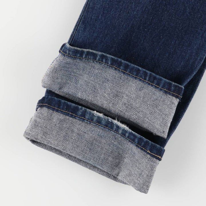 90'S Levi's 607-0401 Euro Model Orange Tab Straight Denim Pants, Women's Size L (W28), Vintage cotton blue type Vintage Second Hand
