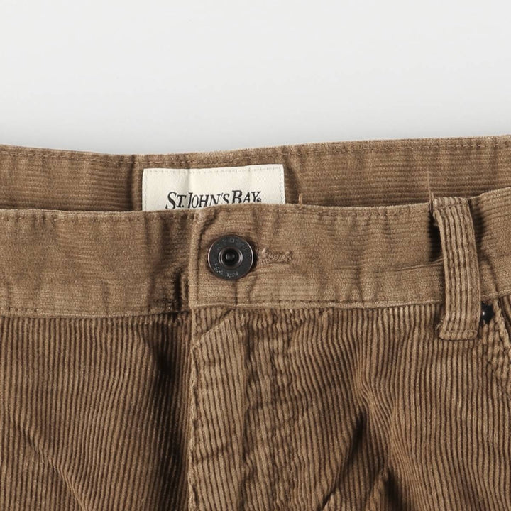 St. John's Bay Men's Corduroy Pants, Size 34 cotton brown type Vintage Second Hand