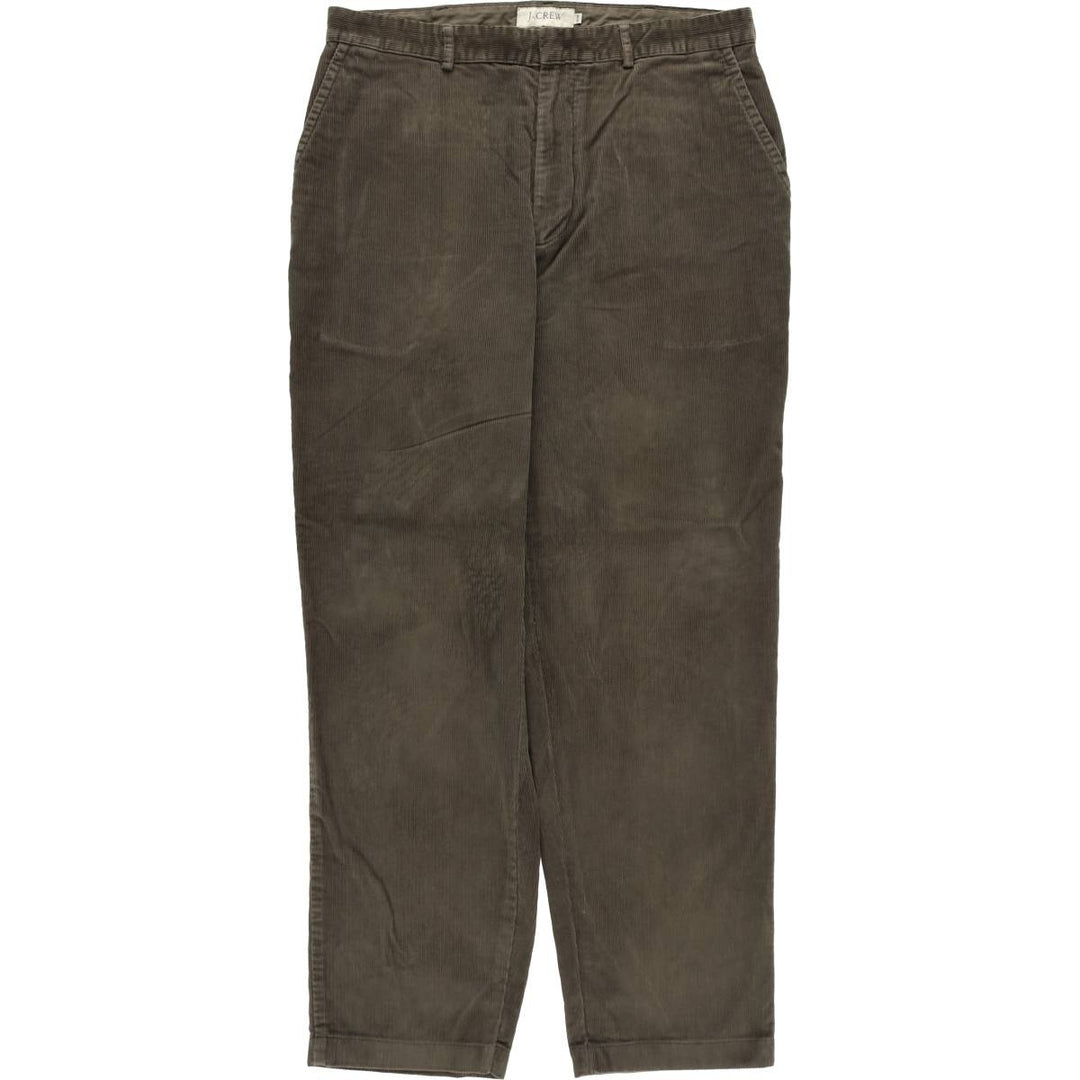 J.Crew Men's Corduroy Pants, Size W33 cotton Khaki type sage green Vintage Second Hand