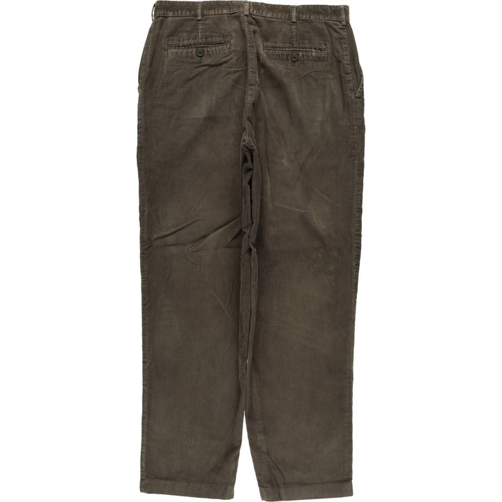 J.Crew Men's Corduroy Pants, Size W33 cotton Khaki type sage green Vintage Second Hand