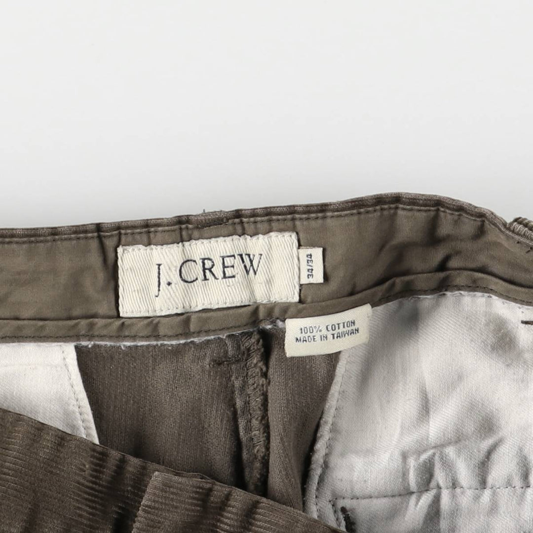 J.Crew Men's Corduroy Pants, Size W33 cotton Khaki type sage green Vintage Second Hand