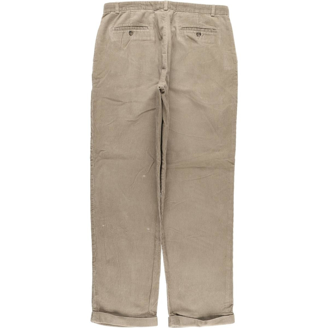 90s-00'S Eddie Bauer Two-pleat Corduroy Pants, Men's, Size W35, Vintage cotton brown type Vintage Second Hand