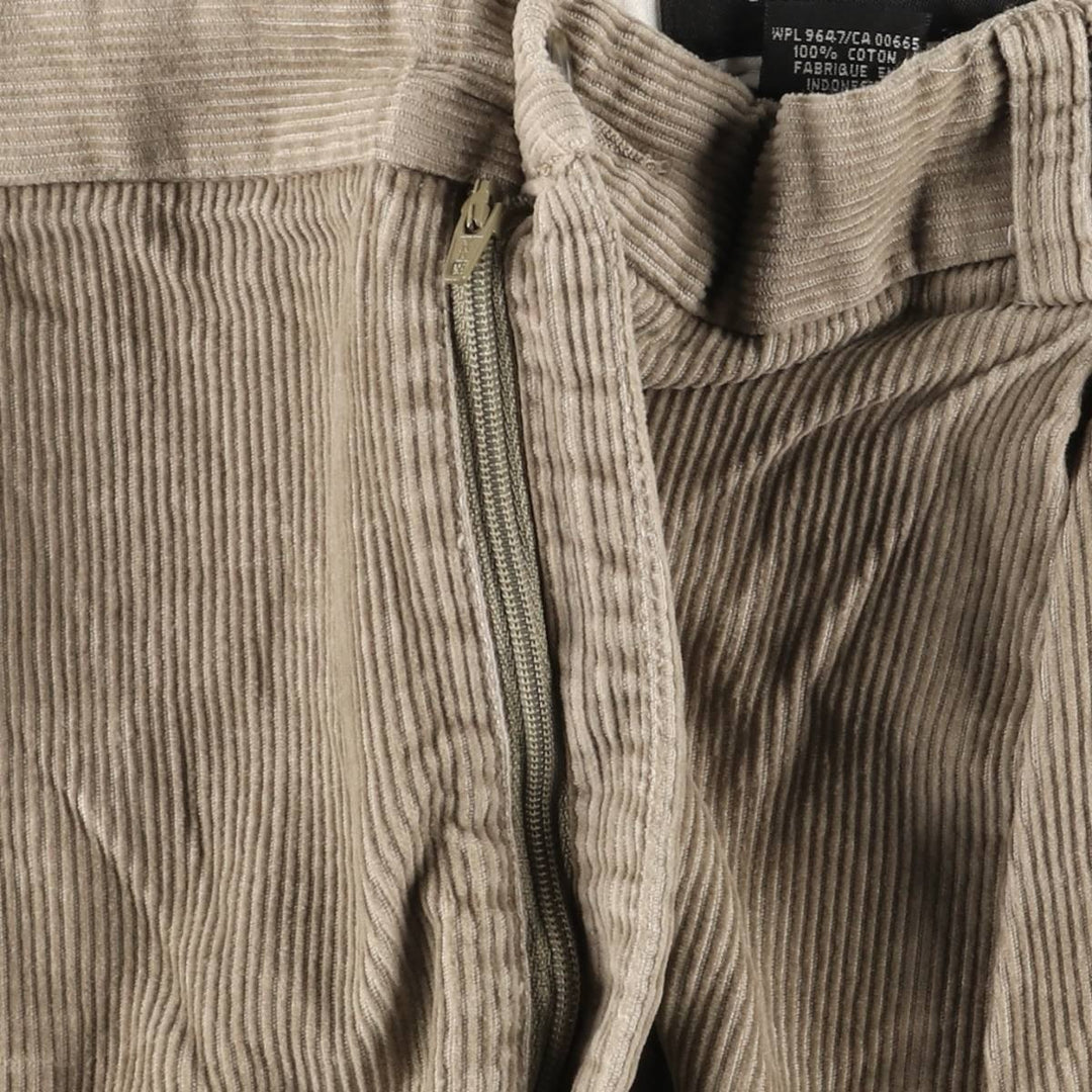 90s-00'S Eddie Bauer Two-pleat Corduroy Pants, Men's, Size W35, Vintage cotton brown type Vintage Second Hand