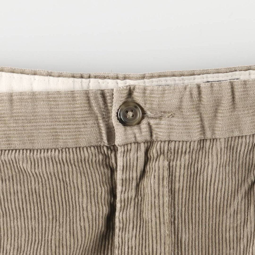 90s-00'S Eddie Bauer Two-pleat Corduroy Pants, Men's, Size W35, Vintage cotton brown type Vintage Second Hand