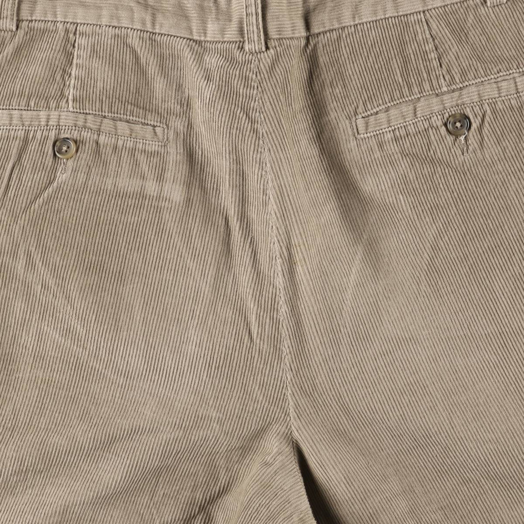 90s-00'S Eddie Bauer Two-pleat Corduroy Pants, Men's, Size W35, Vintage cotton brown type Vintage Second Hand
