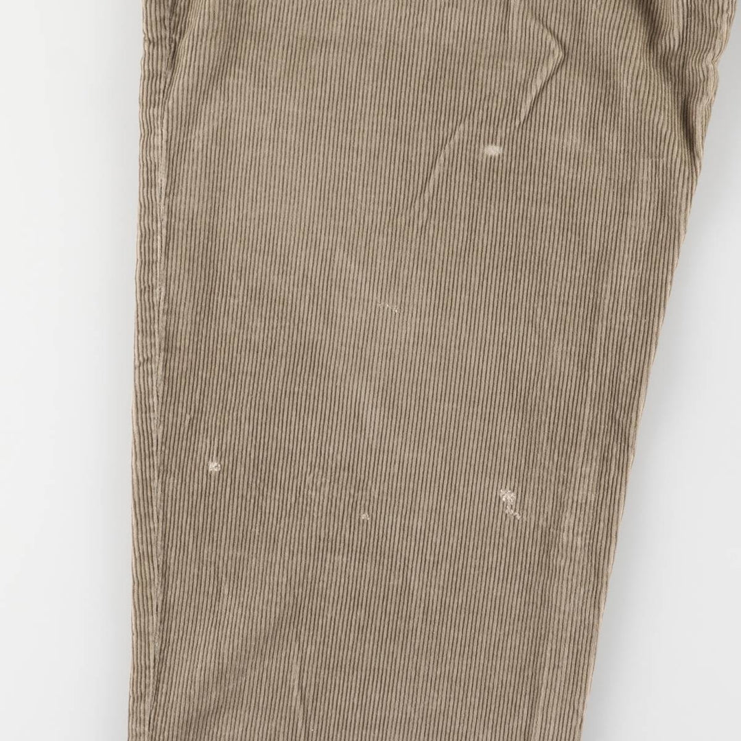 90s-00'S Eddie Bauer Two-pleat Corduroy Pants, Men's, Size W35, Vintage cotton brown type Vintage Second Hand
