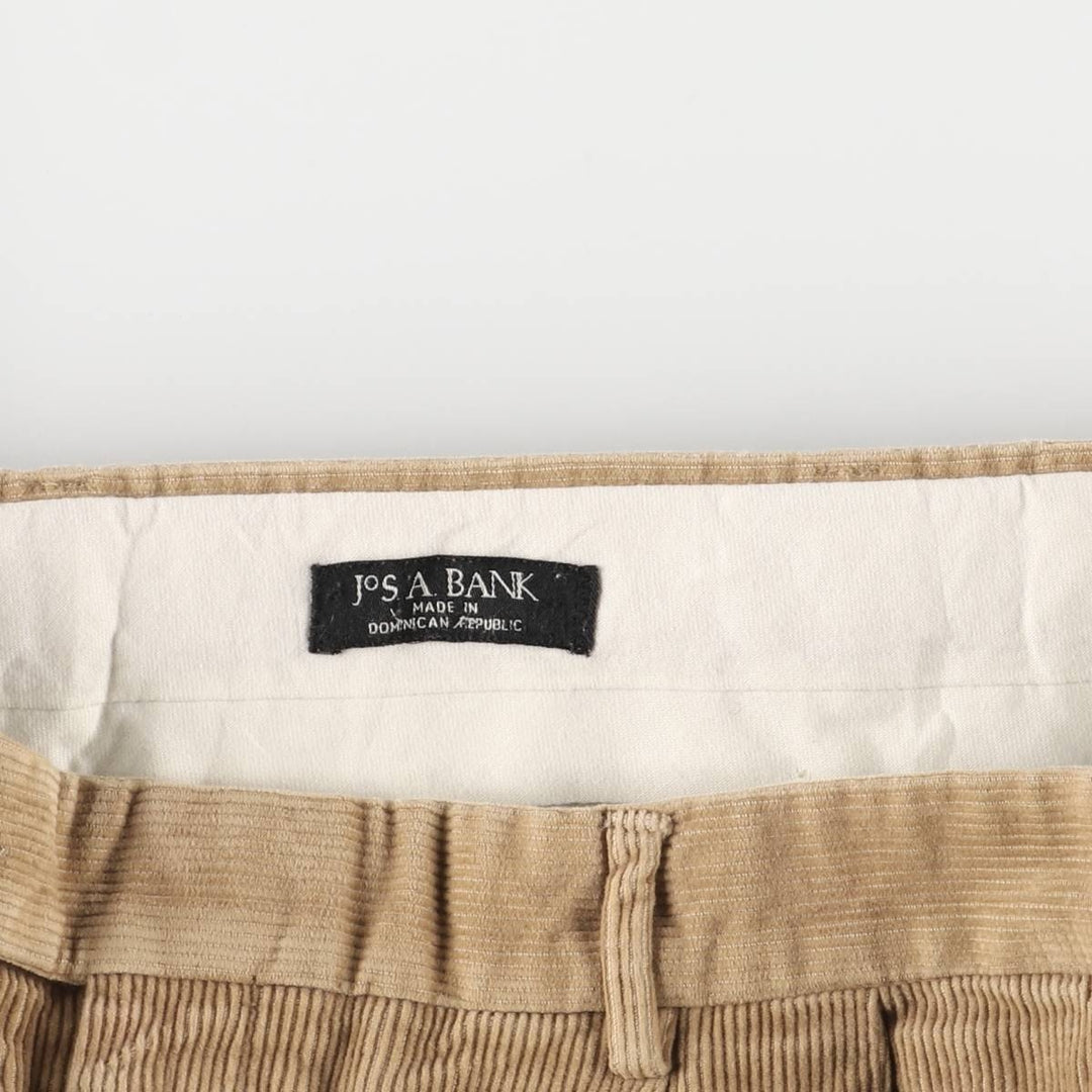 JOS.A.BANK Two-pleat Corduroy Pants, Men's, Size W32 unclear beige type brown Vintage Second Hand