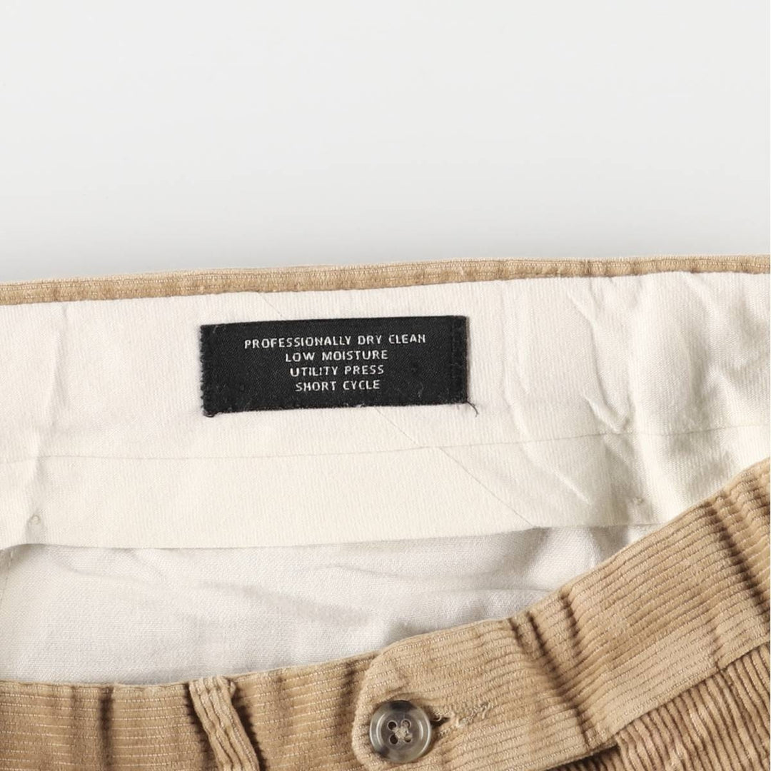 JOS.A.BANK Two-pleat Corduroy Pants, Men's, Size W32 unclear beige type brown Vintage Second Hand