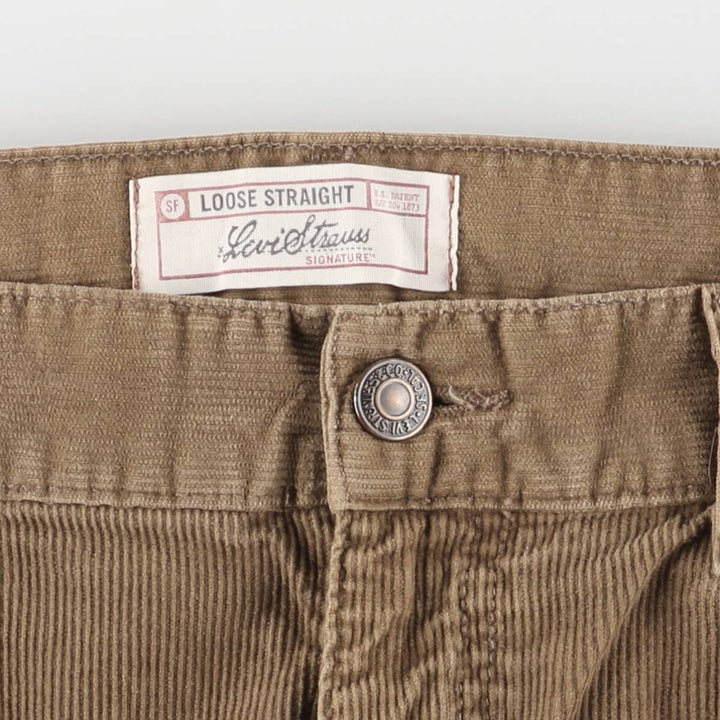Levi's Loose Straight Corduroy Pants, Men's, Size 37 cotton brown type Vintage Second Hand