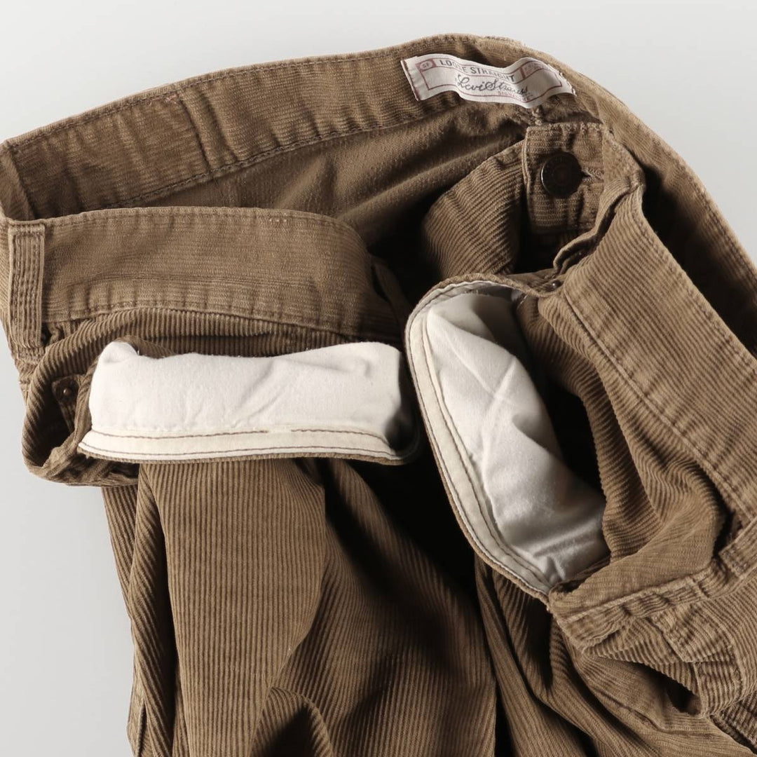 Levi's Loose Straight Corduroy Pants, Men's, Size 37 cotton brown type Vintage Second Hand