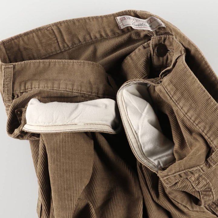 Levi's Loose Straight Corduroy Pants, Men's, Size 37 cotton brown type Vintage Second Hand