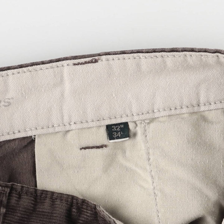 Dockers Khakis Corduroy Pants, Men's, Size W32 cotton brown type Vintage Second Hand