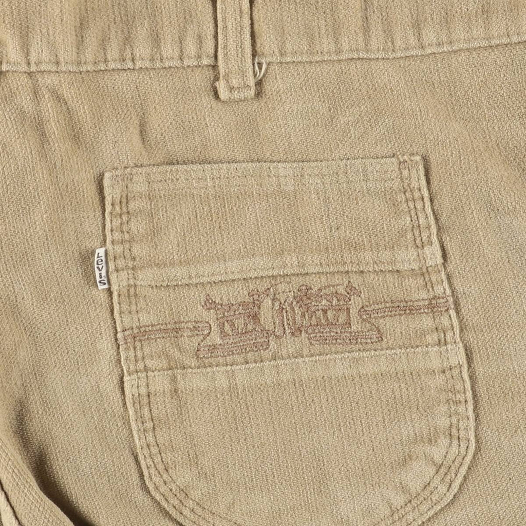 Vintage Levi's 575 Flare-Cut Corduroy Pants from the 1970'S and 1980s, Men's Size W35 unclear Beige type Vintage Second Hand
