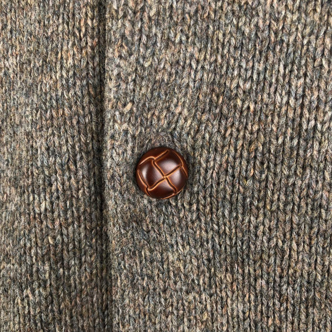 CLASSICS Collared Wool Knit Cardigan, Men's Size L, Vintage wool brown type Vintage Second Hand