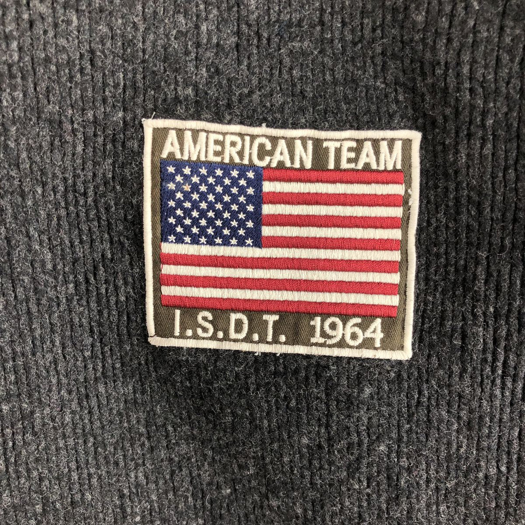 Barbour Stars and Stripes Shawl Collar Wool Knit Cardigan, Men's XL wool Charcoal Vintage Second Hand