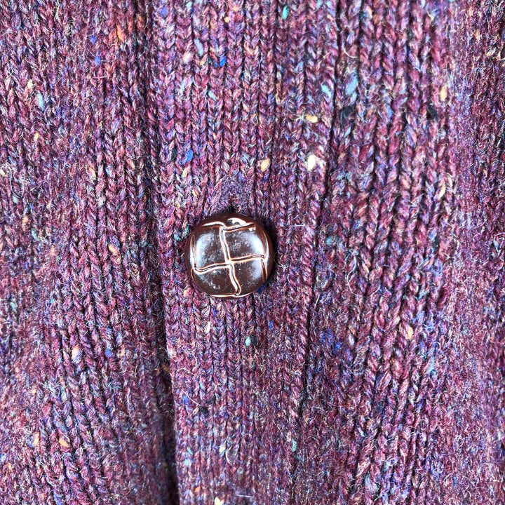 2000'S Pendleton Color Nep Wool Knit Cardigan, Men's Size L wool burgundy type Vintage Second Hand