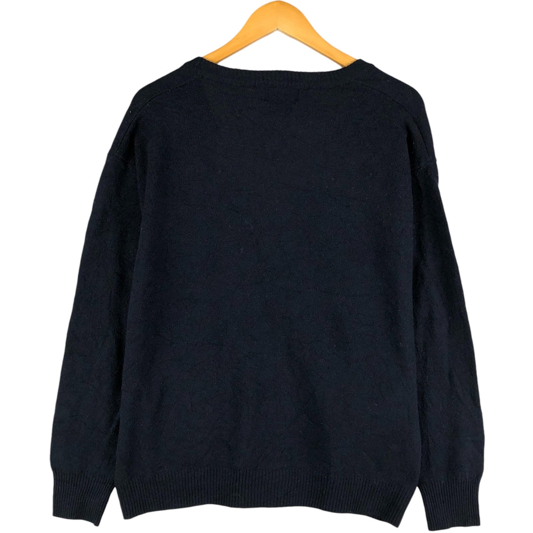 Vintage Pendleton wool knit cardigan, men's size M, long sleeves Lamb wool navy blue type Vintage Second Hand