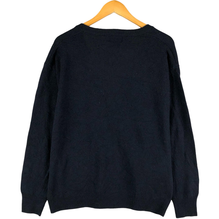 Vintage Pendleton wool knit cardigan, men's size M, long sleeves Lamb wool navy blue type Vintage Second Hand